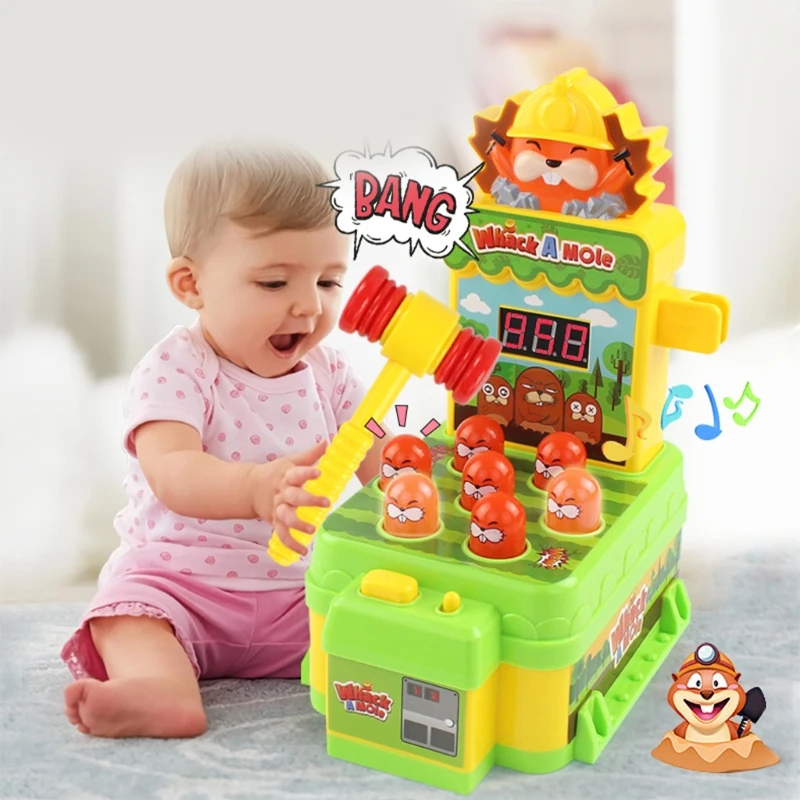 FOYTOKI 1 Conjunto Brinquedo De Bater Em Uma Toupeira Brinquedos De Bater  Para Criança De 1 Ano Mini Jogo De Fliperama Brinquedos De Meninos Hamster  Presente Plástico Criança Pequena