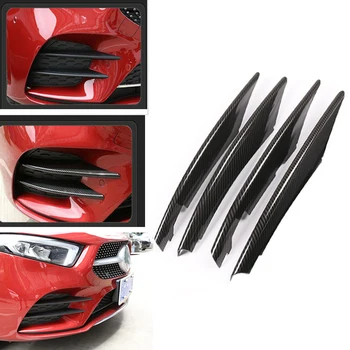 

Carbon Fiber ABS Car Front Fog Light Lamp Molding Cover Trim 4Pcs For Mercedes Benz A-Class W176 A200 A220 A250 2019 2020