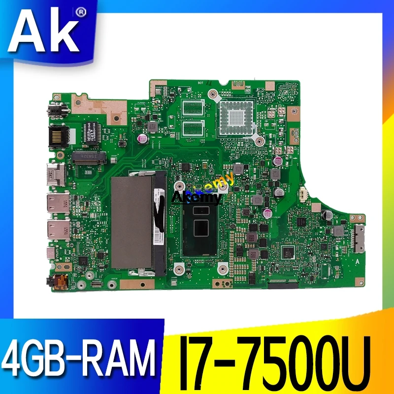 Новая материнская плата Akemy TP501UAK для ASUS TP501U TP501UA TP501UQ TP501UAM TP501UJ ноутбука 4GB-RAM I7-7500U