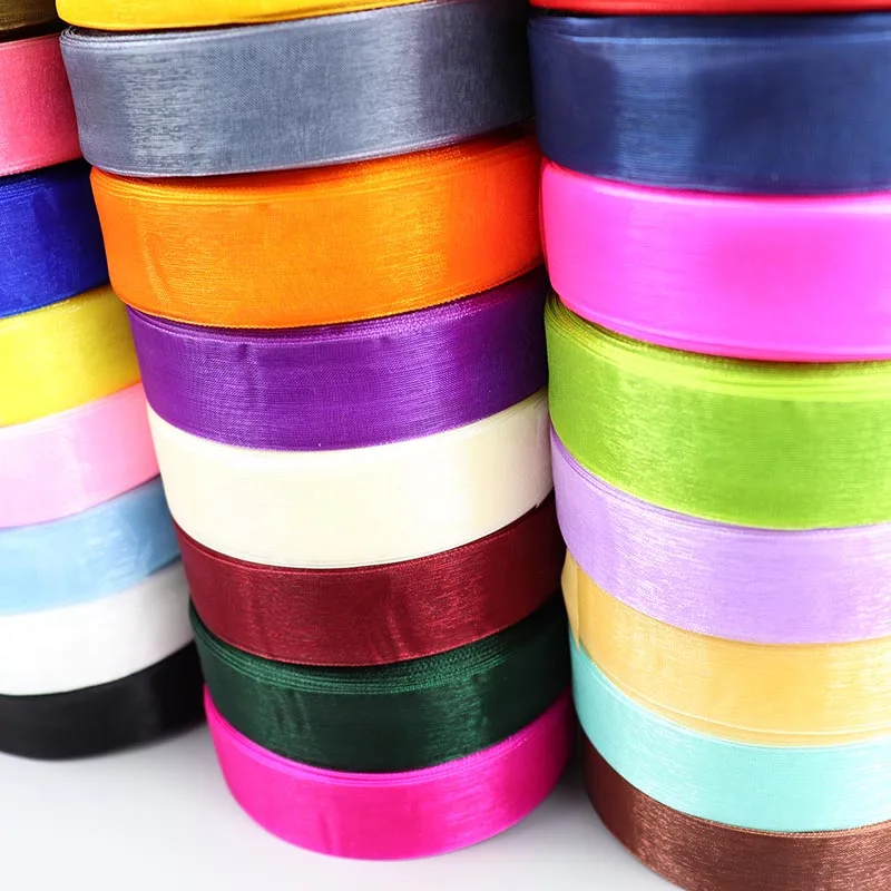 Ribbon Decoration Ribbon Supplies Christmas Ribbon Organza Ribbon Wrapping Ribbon Organza Ribbons 50 Yards/Roll