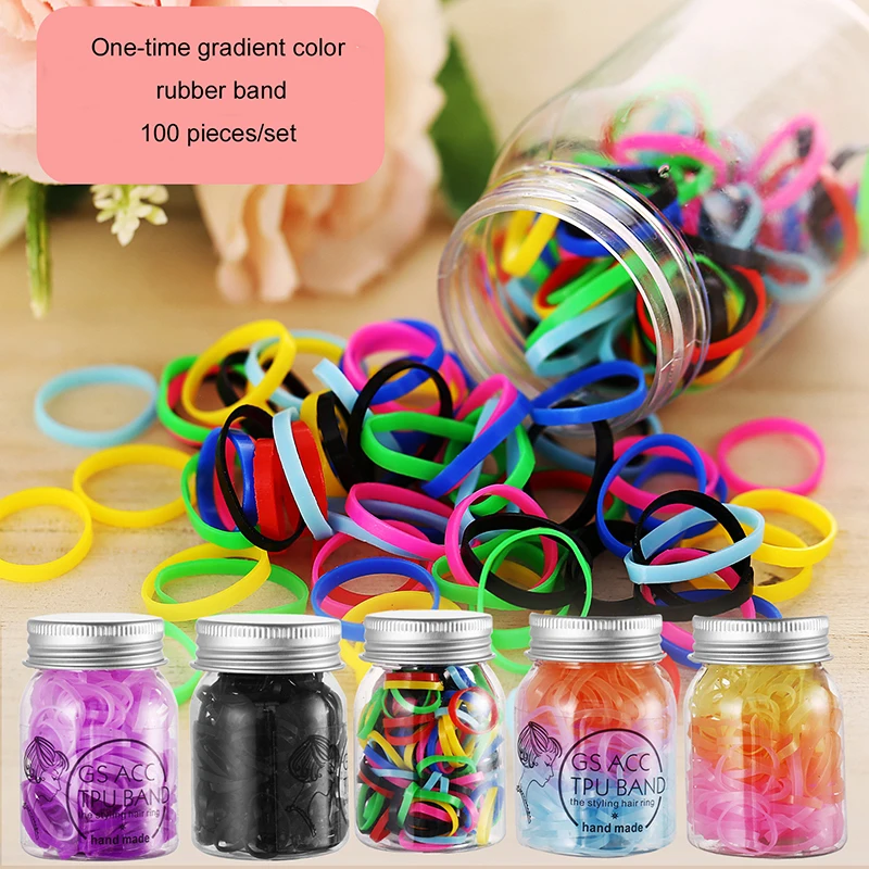 

New Children Macaron Filling Disposable Rubber Band Creative Simple Elastic Hair Circle Fashion Hair Accessories WEA0065