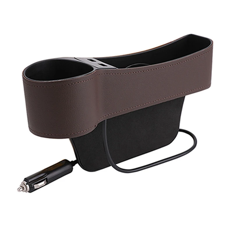 Main driving USB port portable Charger Car Seat creative Storage Box Seat Gap Filler Organizer Catcher Box accessories - Название цвета: Main driving