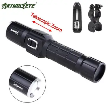 

6000Lm 7 Mode Zoomable Torch Light Lamp Tactical T6 LED 18650 Flashlight
