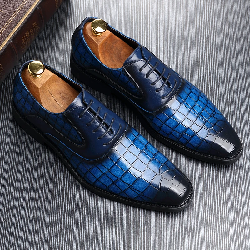 

Yomior New Italian Style Men Dress Shoes Fashion Formal Leather Loafers Japan Business Oxfords Work Wedding Brogue Shoe Big Size