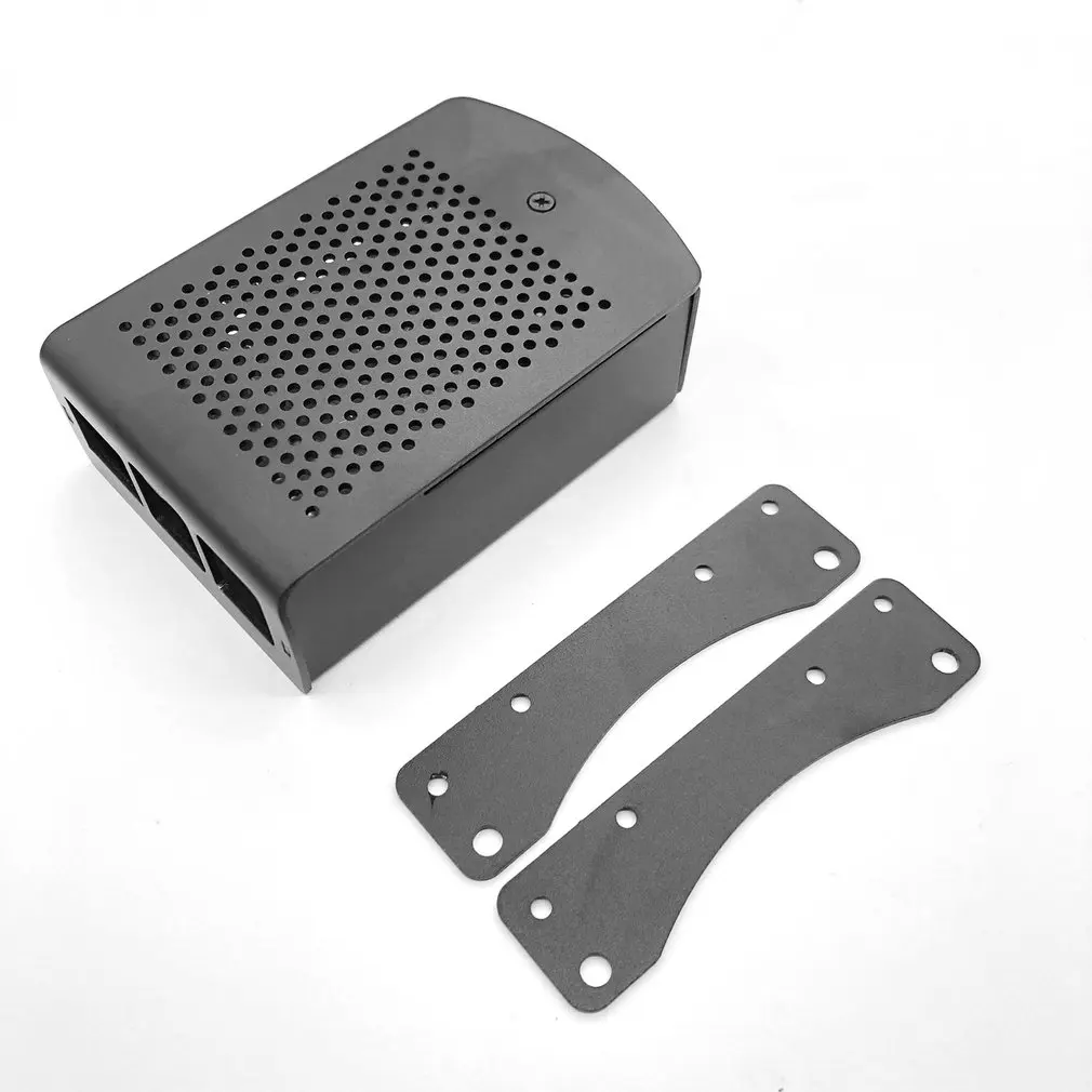 Для Raspberry Pi 4B алюминиевый корпус черный металлический корпус коробка с вентилятором черный корпус для RPI 4 Модель B RPI 4B чехол