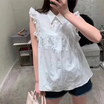 

summer casual women sleeveless shirt blouse female white tops shirt ddxgz2