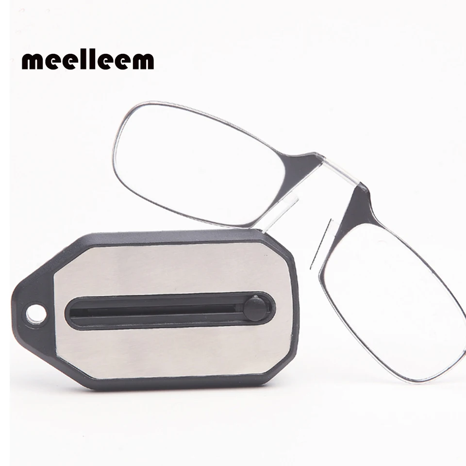 Зажим для носа, очки для чтения для женщин, очки для пресбиопии по рецепту, мужские очки с небольшой оправой, чехол для телефона+ 1,0 1,5 2,0 2,5 3,0