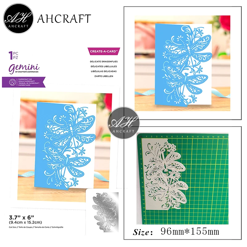 AHCRAFT Dragonfly Lace Frame Metal Cutting Dies for DIY Scrapbooking Photo Album Decorative Embossing Stencil Paper Cards Mould | Дом и сад