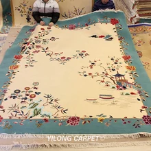 YILONG 8'x11' цветочный вязаный шерстяной коврик ручной работы китайский Арт Деко традиционная область ковер(TJ2018030S