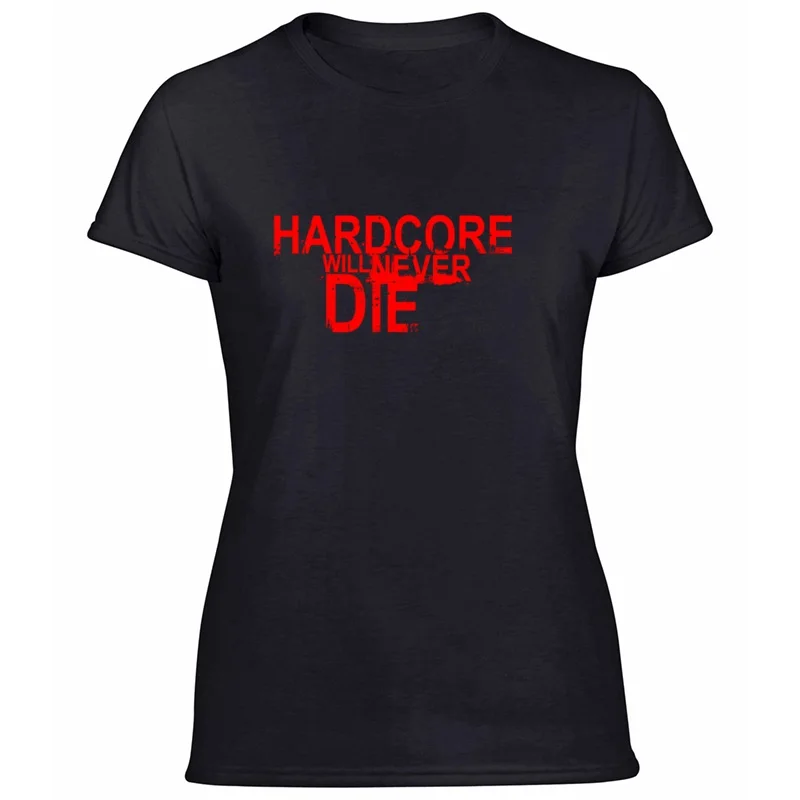 Футболка с принтом Hardcore Will Never для мужчин, хлопковые футболки для мальчиков и девочек, одежда с круглым вырезом