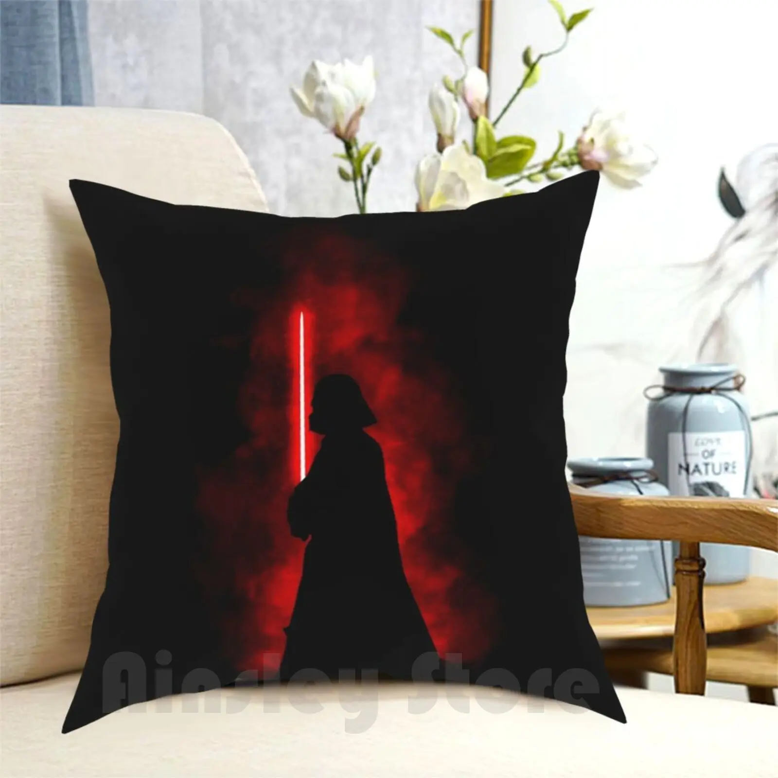Vader Minimal Pillow Case Printed Home Soft Throw Pillow Sith Anakin Rogue One Sith Lord Darkside Vader Skywalker Film
