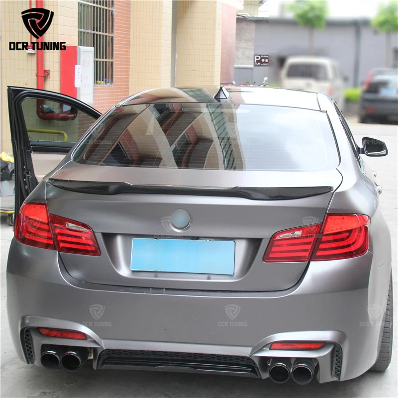 F10 Spoiler M4 Style Carbon Spoiler Carbon Fiber Rear Trunk Wings car styling For BMW F10 2010-M5