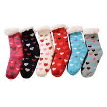 Дизайн; милые хлопковые носки для женщин; милые зимние женские носки-тапочки с принтом; толстые нескользящие носки-Тапочки