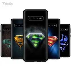 Чудесный Супермен чехлы с логотипом для samsung Galaxy S10 5G S10e S9 S8 Plus S7 Edge Note 10 9 8 + черный силиконовый мягкий чехол для телефона