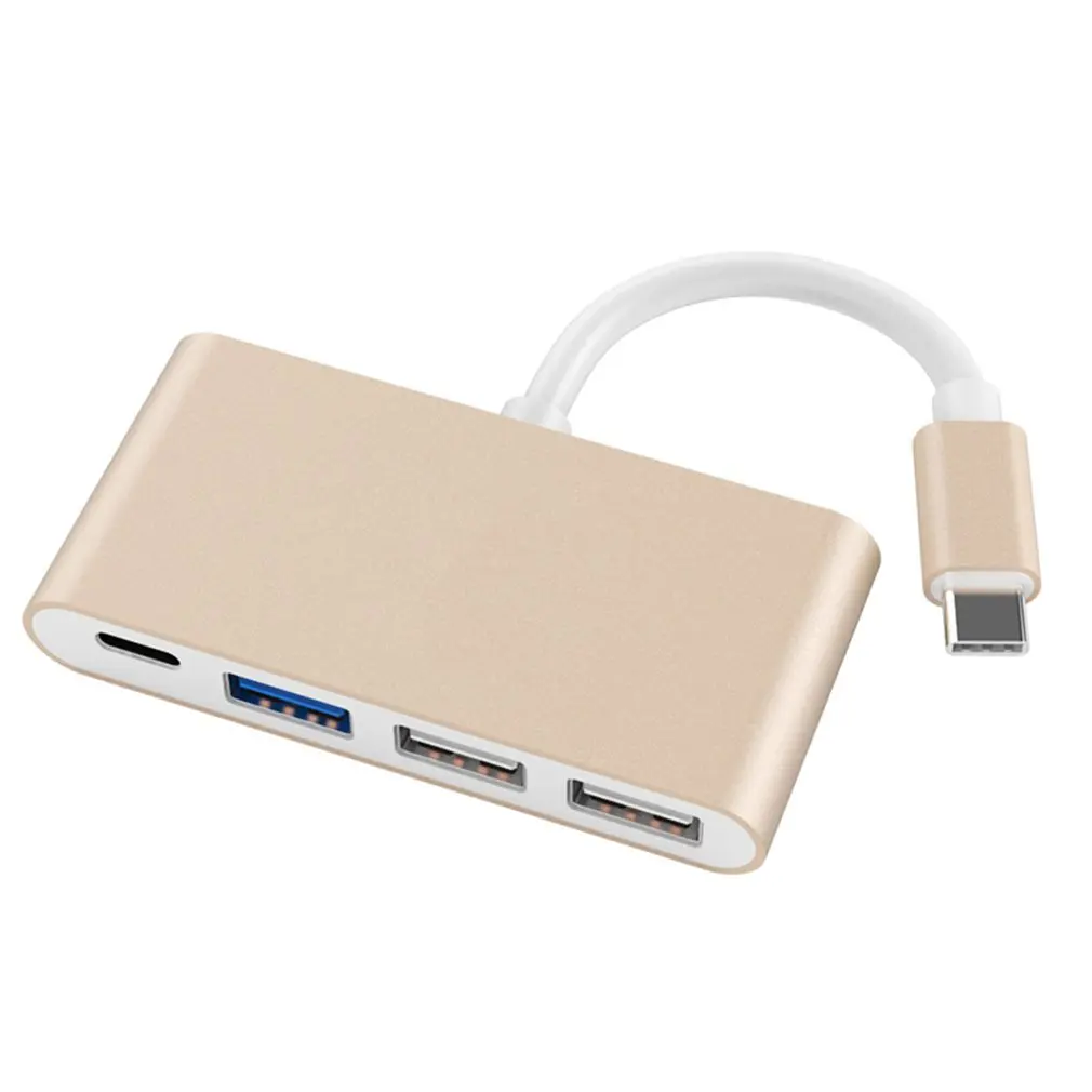 3,1 USB C концентратор типа C к USB 3,0 сплиттер конвертер для MacBook Pro Air портативный Hab адаптер Аксессуары для ноутбуков - Цвет: Golden