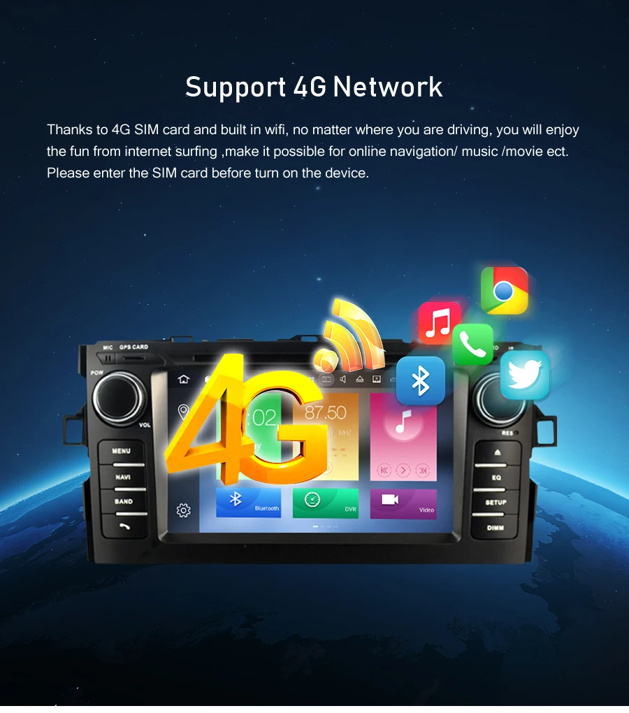 Clearance 4GRAM Android 9.0 Car Radio GPS Navigation Multimedia Stereo DVD Player For TOYOTA AURIS 2008 2009 2010 2011 Auto Video Headunit 4