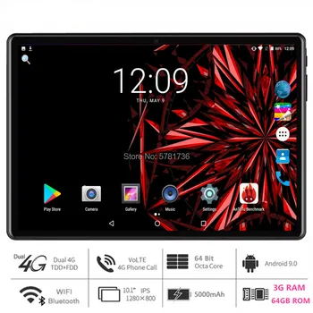 

2020 Google Android 9.0 Pie 10 inch Octa core tablet 4G/5G Phone Call 3G+64GB 1280*800 IPS WIFI Tablets 10 10.1 Youtube GPS Pad