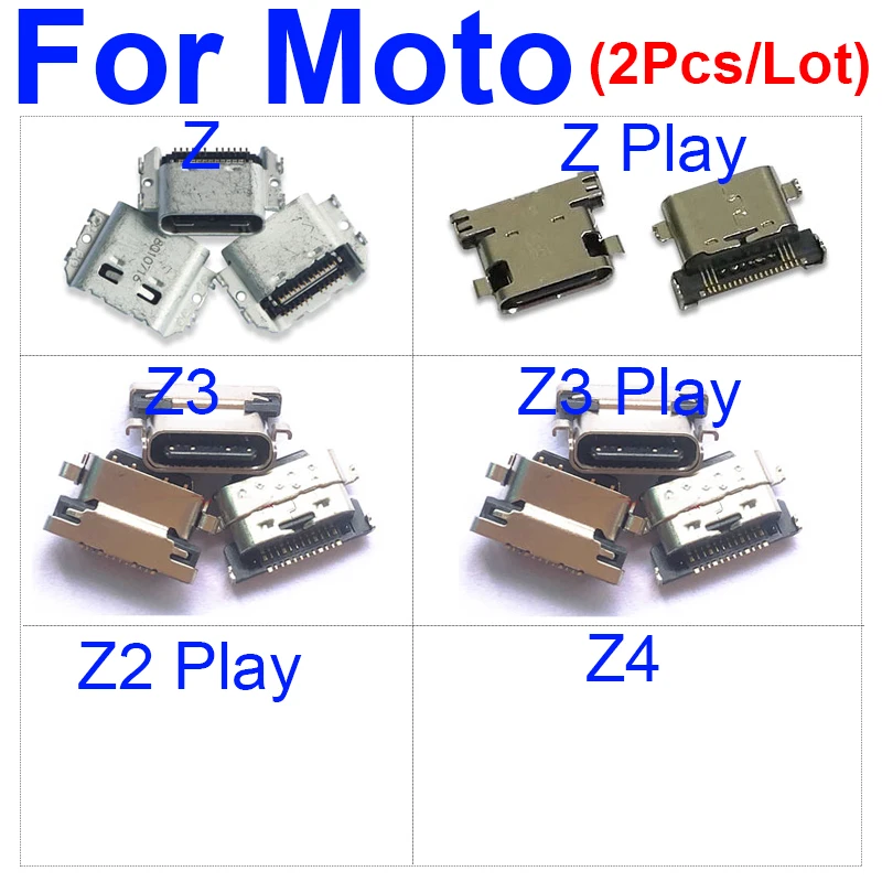 2 шт. USB-разъём для зарядки Motorola Moto Z/Z Play/Z3 Play/Z4 XT1650-05 XT1635 | Мобильные телефоны и