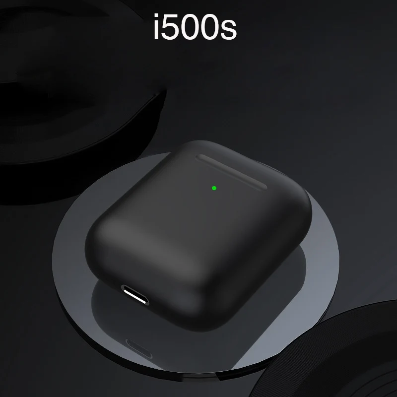 i500s Matte Black Air 2 Pop-up Smart light sensor 46g Bluetooth Headsets Wireless Earphones TWS 5.0 Earbuds Wireless Charger Mic