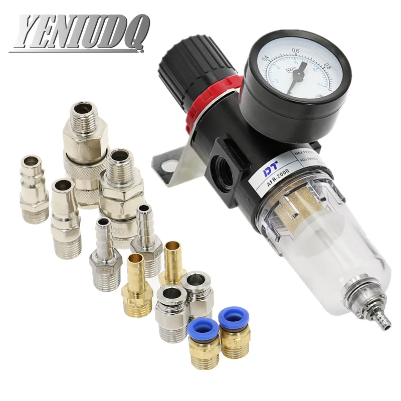 Afr-2000 1/4 Pneumatic Filters AFR2000 Filter for Air Compressor Moisture Separator Pressure Regulator Oil Water separators Unit