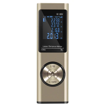 

80m Aluminum IP54 4 Measurement Units Digital Infrared Ray Distance Meter