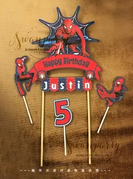 

The Avengers Party Supplies Spiderman Hulk Balloons Banner Happy Birthday Cake Toppers for Kids Party Decoration Supplies