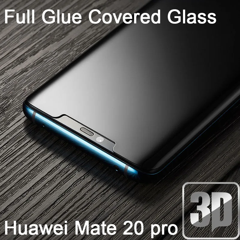 3D закаленное стекло LCD для Huawei Mate 20pro изогнутый полный клей покрытие Защита экрана