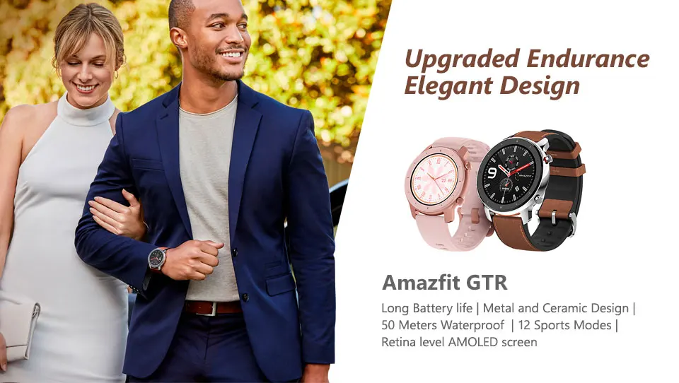 Глобальная версия Amazfit GTR 47 мм Смарт-часы 1,3" AMOLED экран 5 АТМ gps 24 дня Срок службы батареи спортивные часы Поддержка 12 спортивных режимов