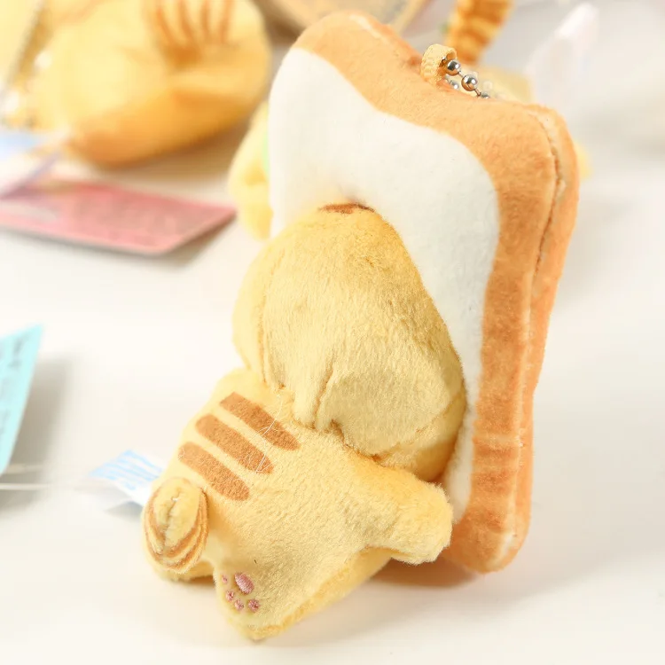 10 шт./лот 5 стилей 6 см японский популярный хлеб кошка тост кукла-плюшевый Кот маленькая кукла-Подвеска Маленькая желтая кошка сумка висячие украшения
