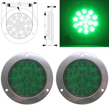 

2PCS 12v LED Trailer Lights LED Trailer Tail Lights 16LED Round Reverse Stop Rear Tail Light Turn Signal Lamp RV Brake LED Truck