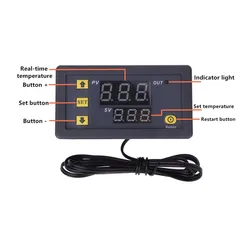 Régulateur de température numérique W3230, sortie relais 55 ~ 120c, Thermostat, interrupteur de contrôle de chauffage et de refroidissement, 10A, nouveauté 2020 