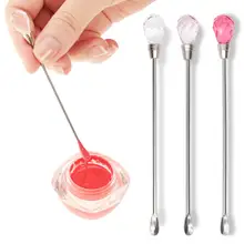 1pc Stainless Steel Tattoo Pigment Stirring Spoon Rod Ink Mixer Manicure Tattoo Tools Nail Tattoo Pigment Manicure Spoon