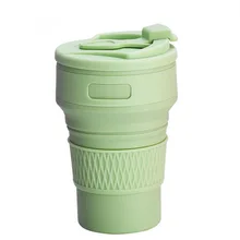  350ml Folding Coffee Cups Collapsible Silicone Portable Sport Bicycle Travel Drinking Mugs BPA Free Tea Foldable Water Cup 
