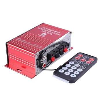 

Mini Car Amplifier 2 Channel HIFI o Power Amplifier Bluetooth Stereo Car Theater Amp with FM Radio USB/TF/AUX