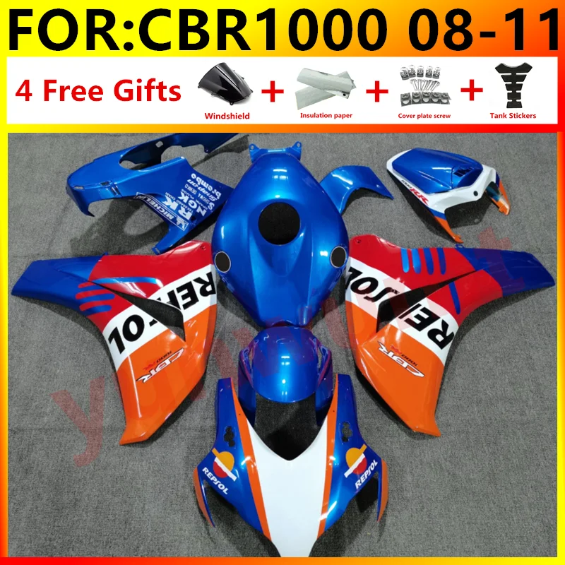 Литья под давлением Новый ABS весь Обтекатели Наборы для HONDA CBR1000RR 08 09 10 11 CBR1000 2008 2009
