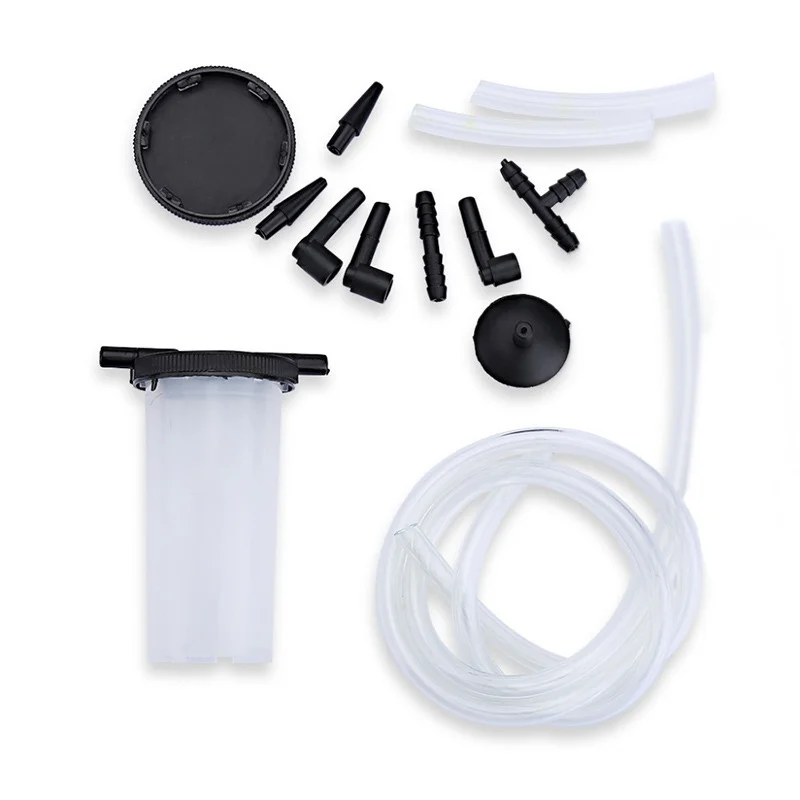 Automotive Pressure Gauge Car Auto Hand Held Vacuum Pistol Pump Aluminum Pump Body Pressure Vacuum Gauge Fluid Reservoir Tester Kit Tools