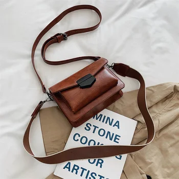 

Best Vintage PU Leather Crossbody Bags For Women 2020 Best Brand Shoulder Messenger Bag Female Small Cell Phone Handbags Purses