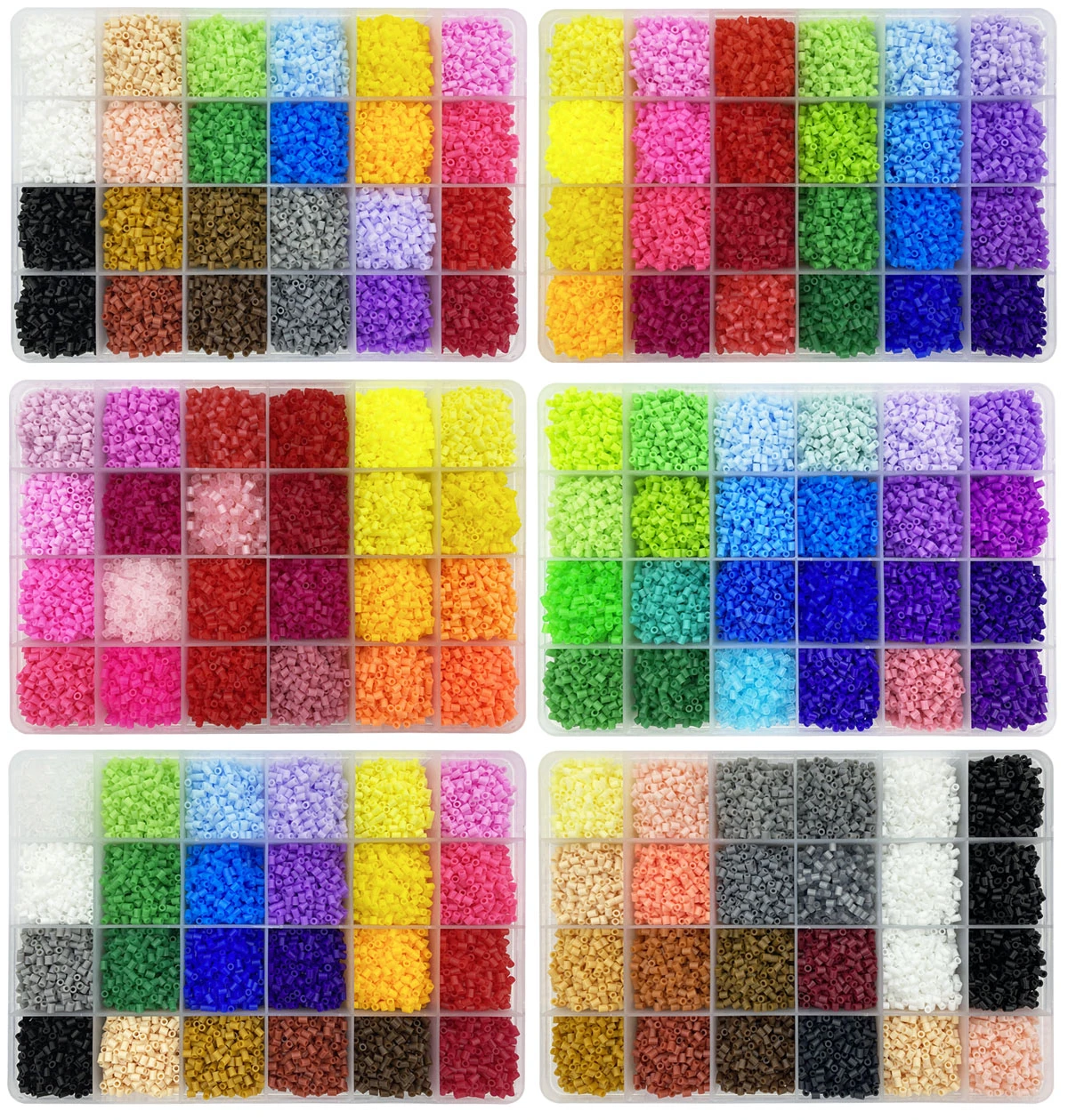 PUPUKOU 24colours/box 2.6mm Perler Mini Beads Set 13200pcs DIY Hama Beads  Iron Beads High Quality Gift