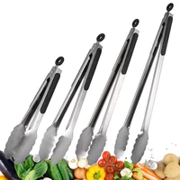 Pinces à Barbecue longues de 9/12/16 pouces, poignée antidérapante, pince à Barbecue frit en acier inoxydable, pince à pain et à salade, outils de cuisine, pince à viande et alimentaire 1