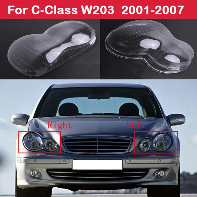 Auto Front Scheinwerfer Transparent Shell Lampenschirm Scheinwerfer Glas Lampe Abdeckung Fur Mercedes Benz C Klasse W203 2001 2007 Lamp Hoods Aliexpress