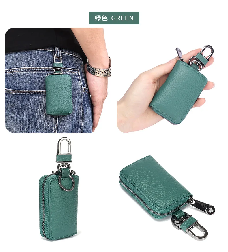 Summer Fashion Genuine Leather Universal Car Key Waist Hanging Key Bag Versatile Can Be Connected Customizable Manufacturers Dir