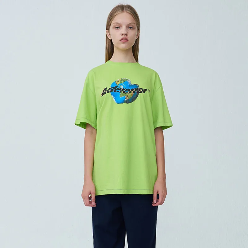 

Real Tag Adererror Sightnet T-shirt Men Women Earth Theme Pattern Ader Error T-shirts