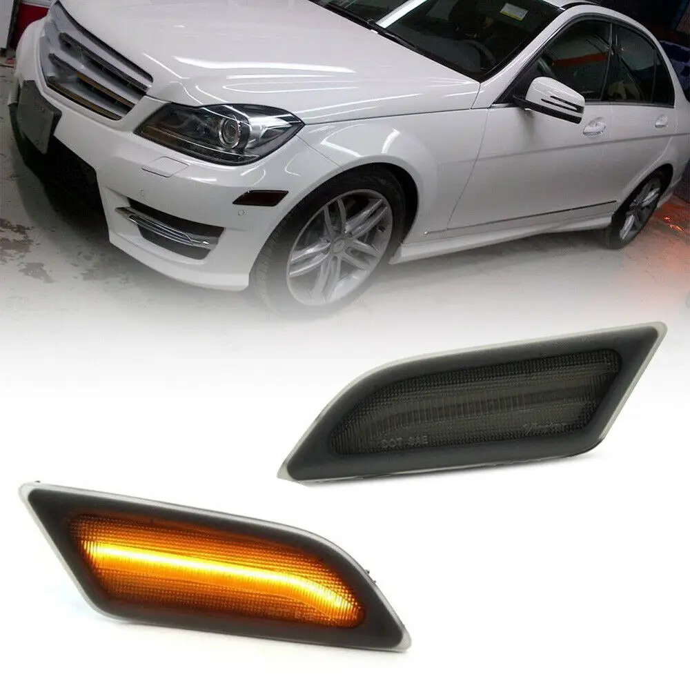 Smoke Lens Amber Color Led Front Side Marker Light Turn Signal Lamp for