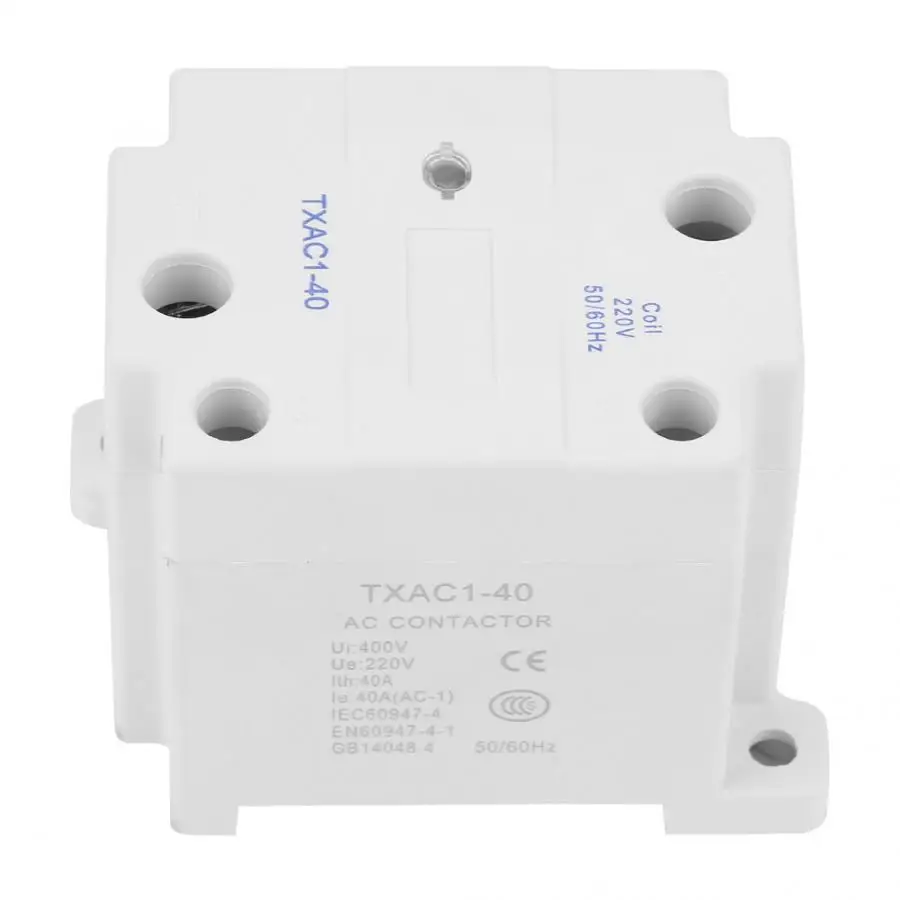 TXAC1-40 UI400V 40A однополюсный 1 нет контактор переменного тока 220V 50/60Hz однополярный контактор для машины для литья под давлением