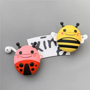 

cartoon bee for protective cover Apple AirPods1/2 generation Bluetooth headset set silicone female models