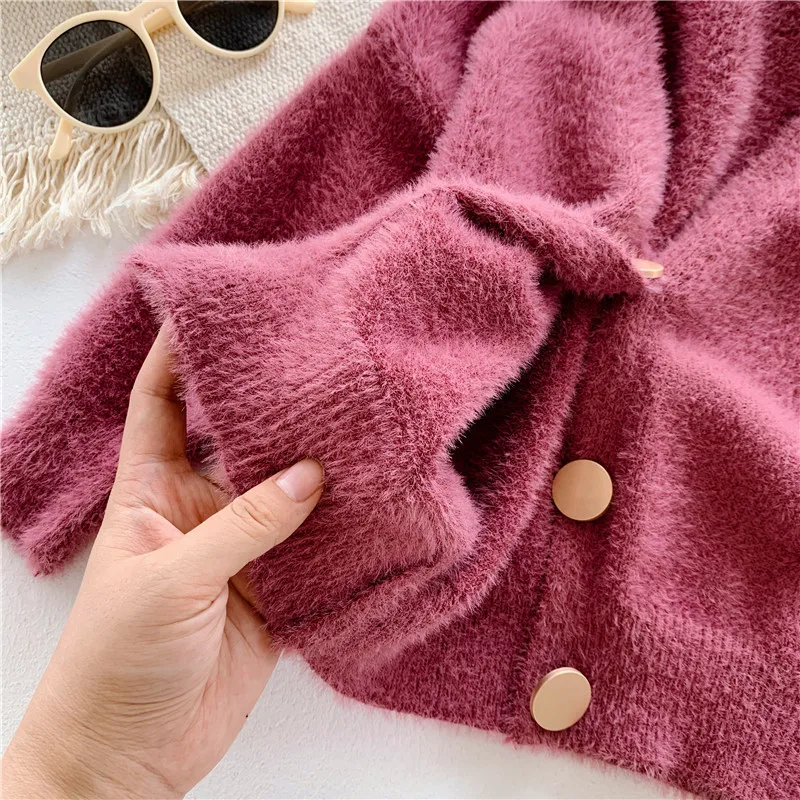 WLG kids jacket boys girls spring autumn green blue red thick v-neck long sleeve coat baby casual all match outerwear