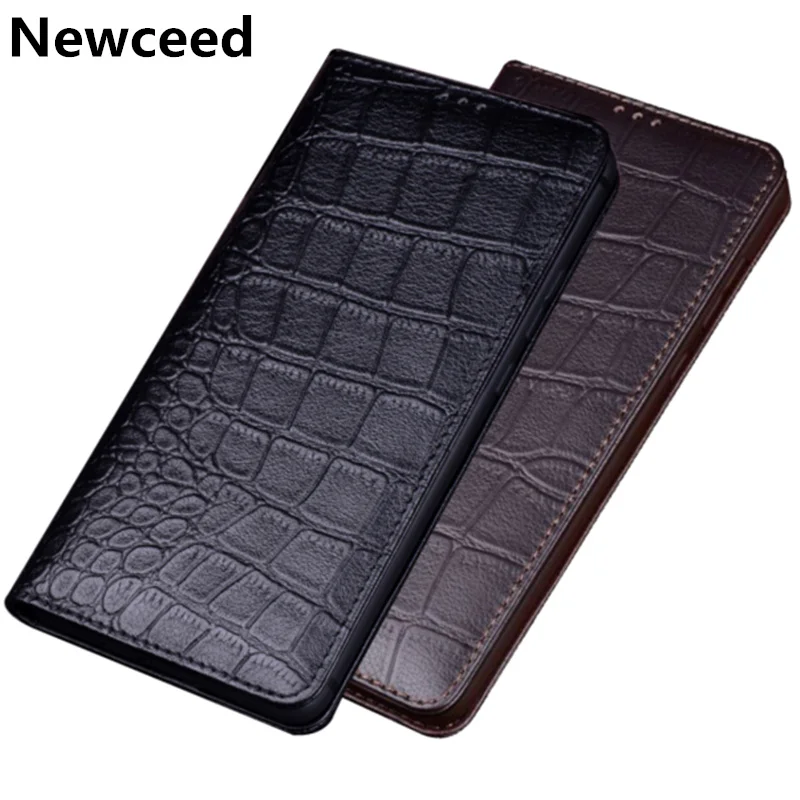 

High-end full grain genuine leather magnetic holder case for Nokia 9 PureView/Nokia 8 Sirocco flip phone cover bag stand funda