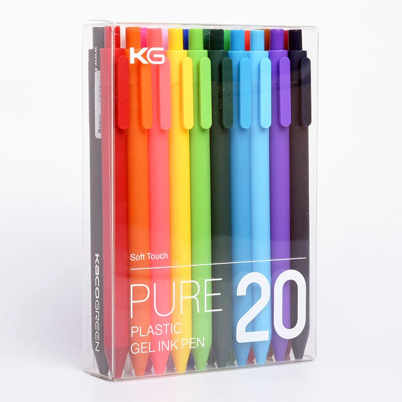 

10/20 Colors Kaco Retractable Ballpoint Pen 0.5mm Ball Point Smooth Writing Pennen Stylo Bille De Luxe Boligrafos Stylo Rigolo