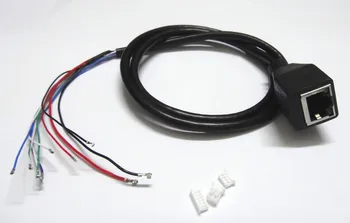 

CCTV POE IP network Camera PCB Module video power cable 60cm RJ45 female connector with Terminlas