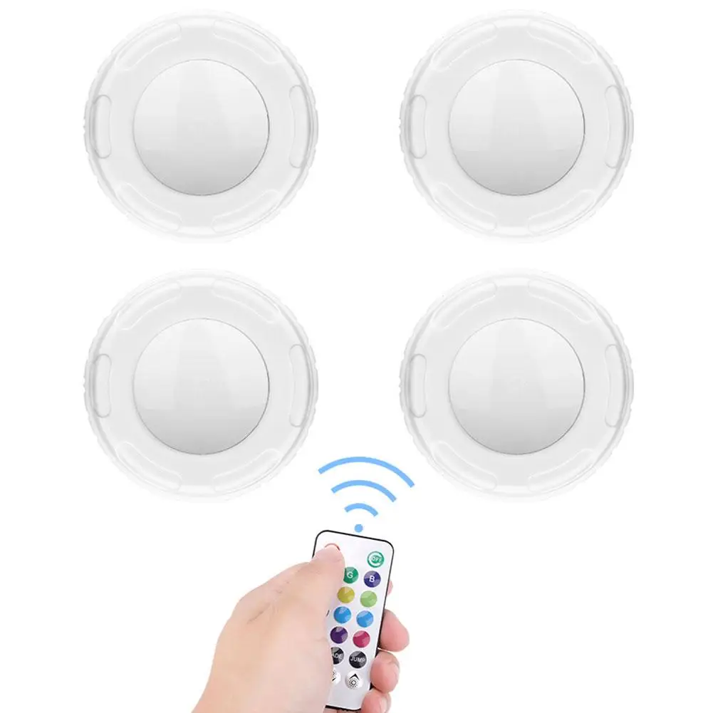 

4PCS LED Intelligent Remote Control Light Cabinet Light Night Lamp For Kitchens Cabinets
